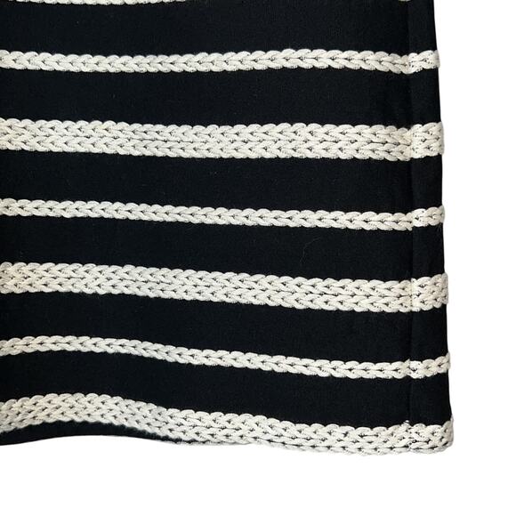 Max Edition Ladies Black & Ivory Striped Knit Dress, Sleeveless, Size Medium - Picture 4 of 4
